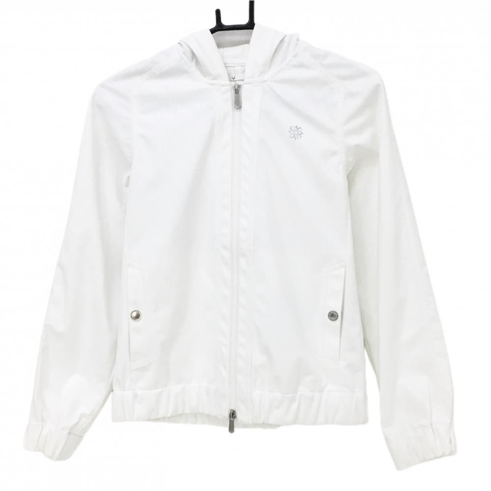 ☆値下げ☆【超美品】セントアンドリュース ジップパーカー 白 ロゴ地