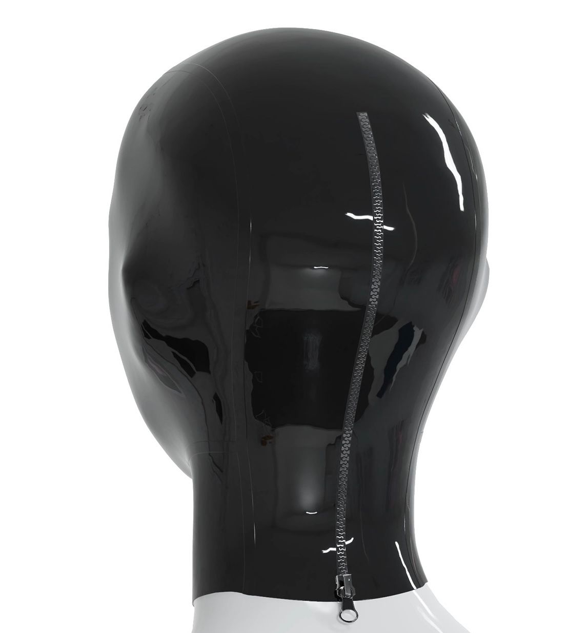 新品】ラテックス製 レーザーマイクロホール全頭ラバーマスク 立体 黑