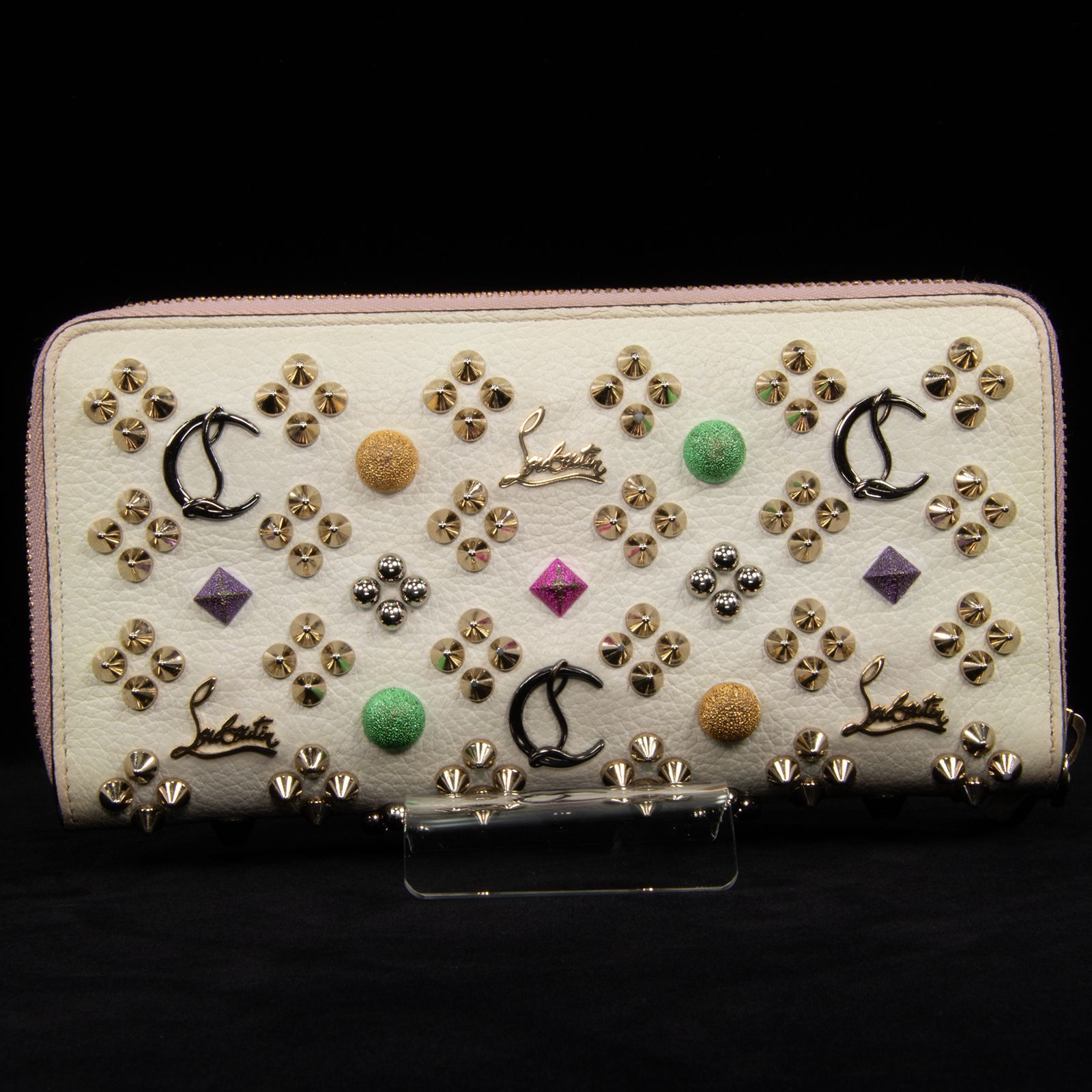 本物 送料無料 ルブタン 長財布 ラウンドファスナー レディース