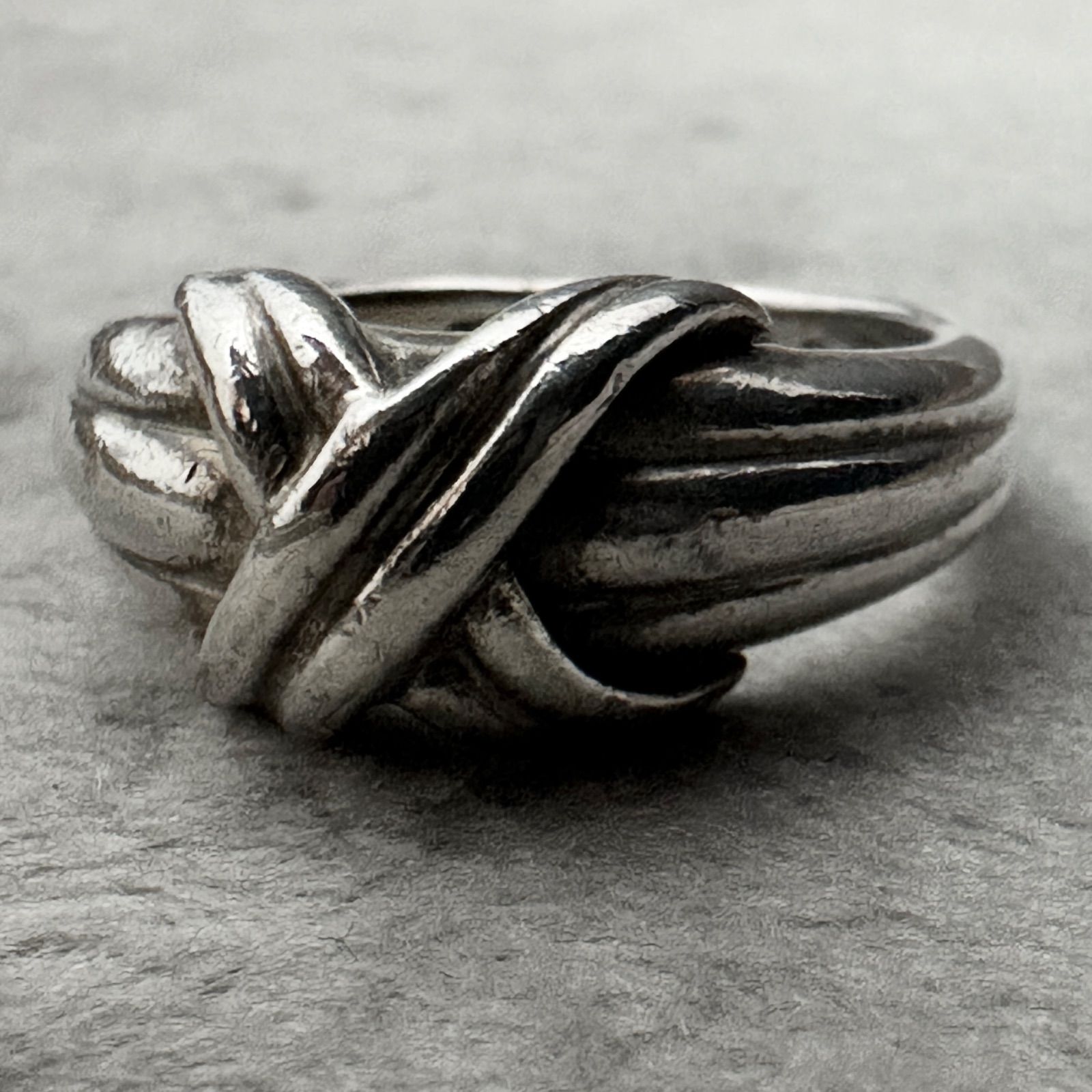 美品約11号 ティファニー シグネチャークロス Au750 SV925コンビ