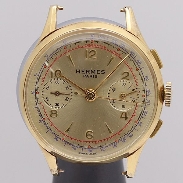 デッドストック級 エルメス 手巻き アンティーク 18K/750 ゴールド文字