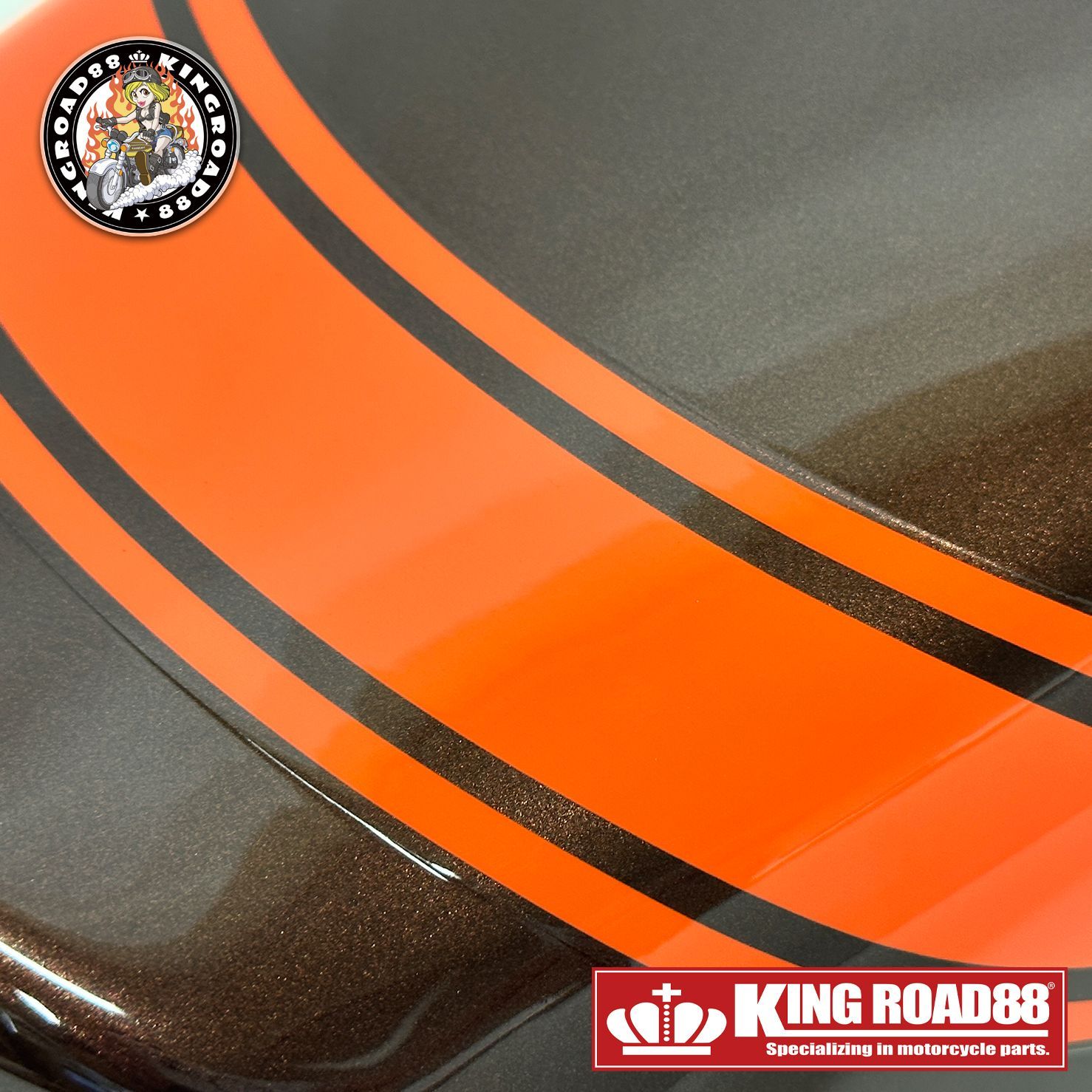 新商品 】カワサキ ゼファー400 KingRoad88 Z2 仕様 火の玉 橙 茶 塗装