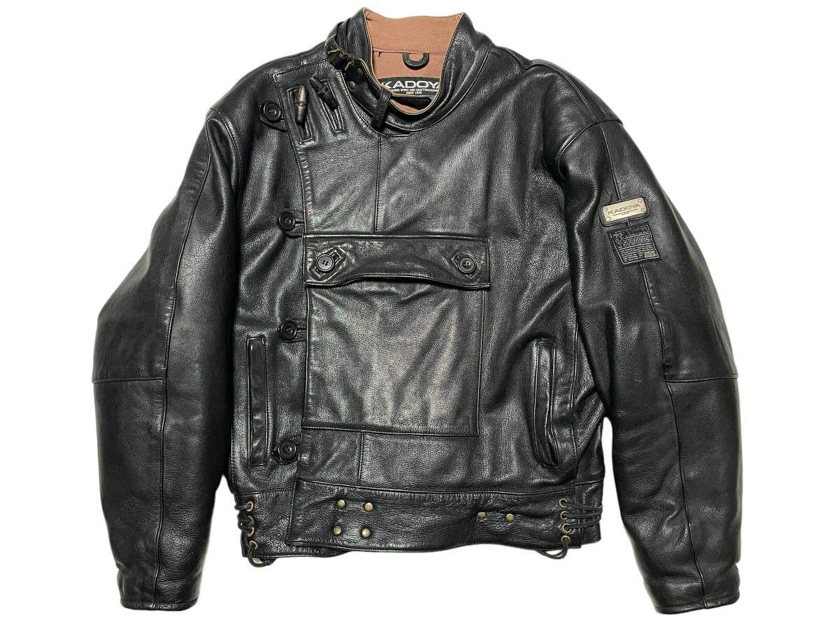 Lサイズ KADOYA K'S LEATHER カドヤ スウェーデン軍 レザー モーター