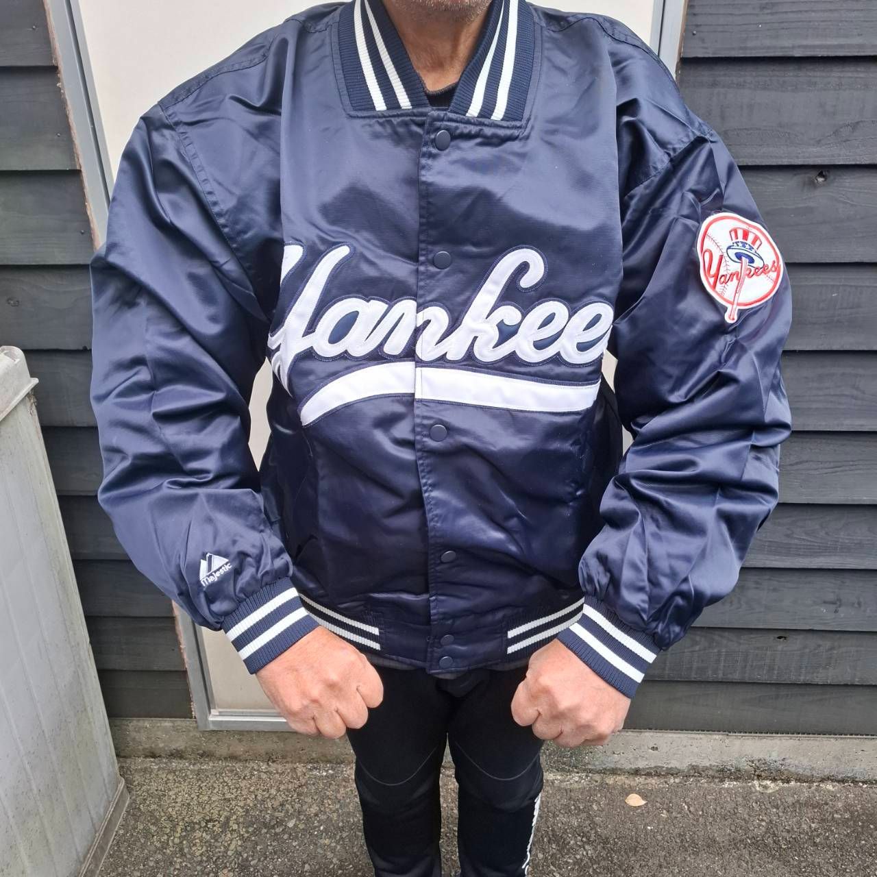 美品！majestic yankees スタジャン マジェスティック ヤンキース