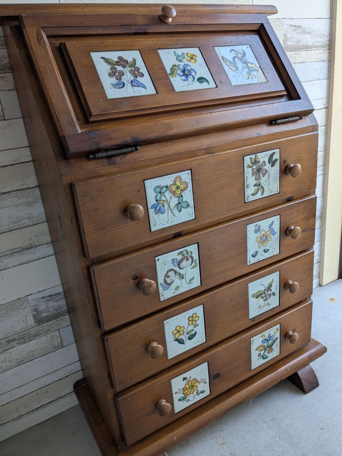 ACTUS「バレンシア」スペイン パイン無垢材 ライティングビューロー