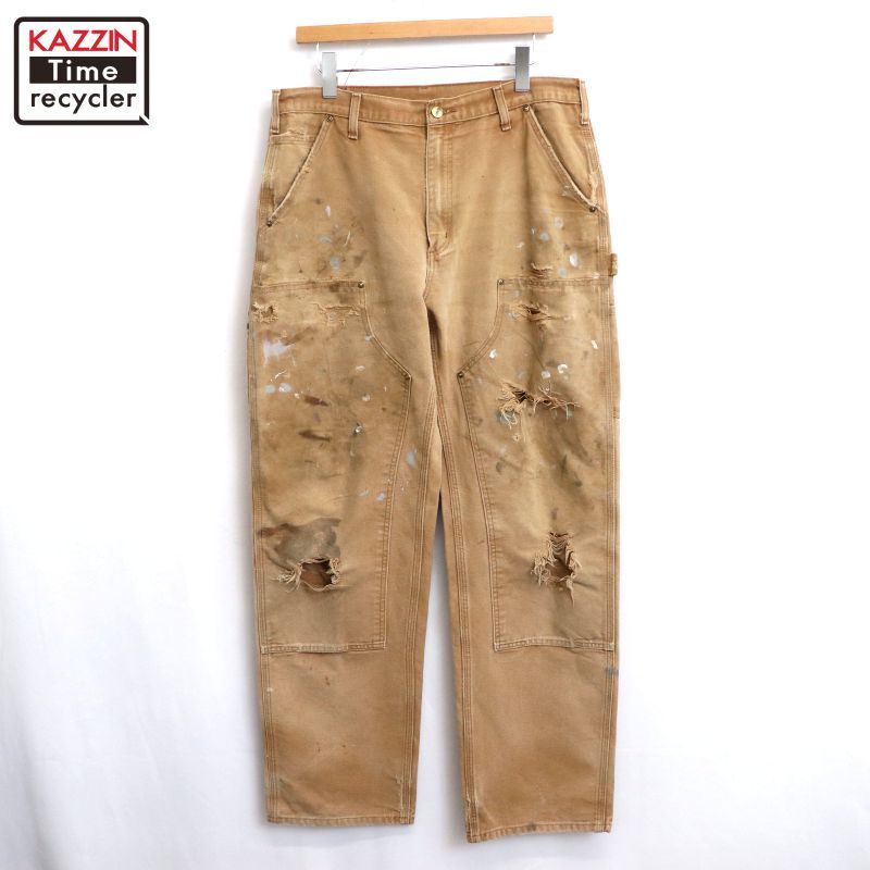 00s Carhartt ペンキ ダブルニー 襤褸 ボロ ダック ペインターパンツ
