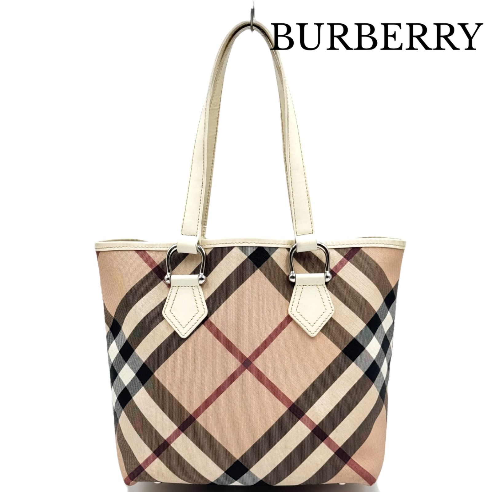 BURBERRY バーバリー トートバッグ 肩掛けバッグ ノヴァチェック PVC