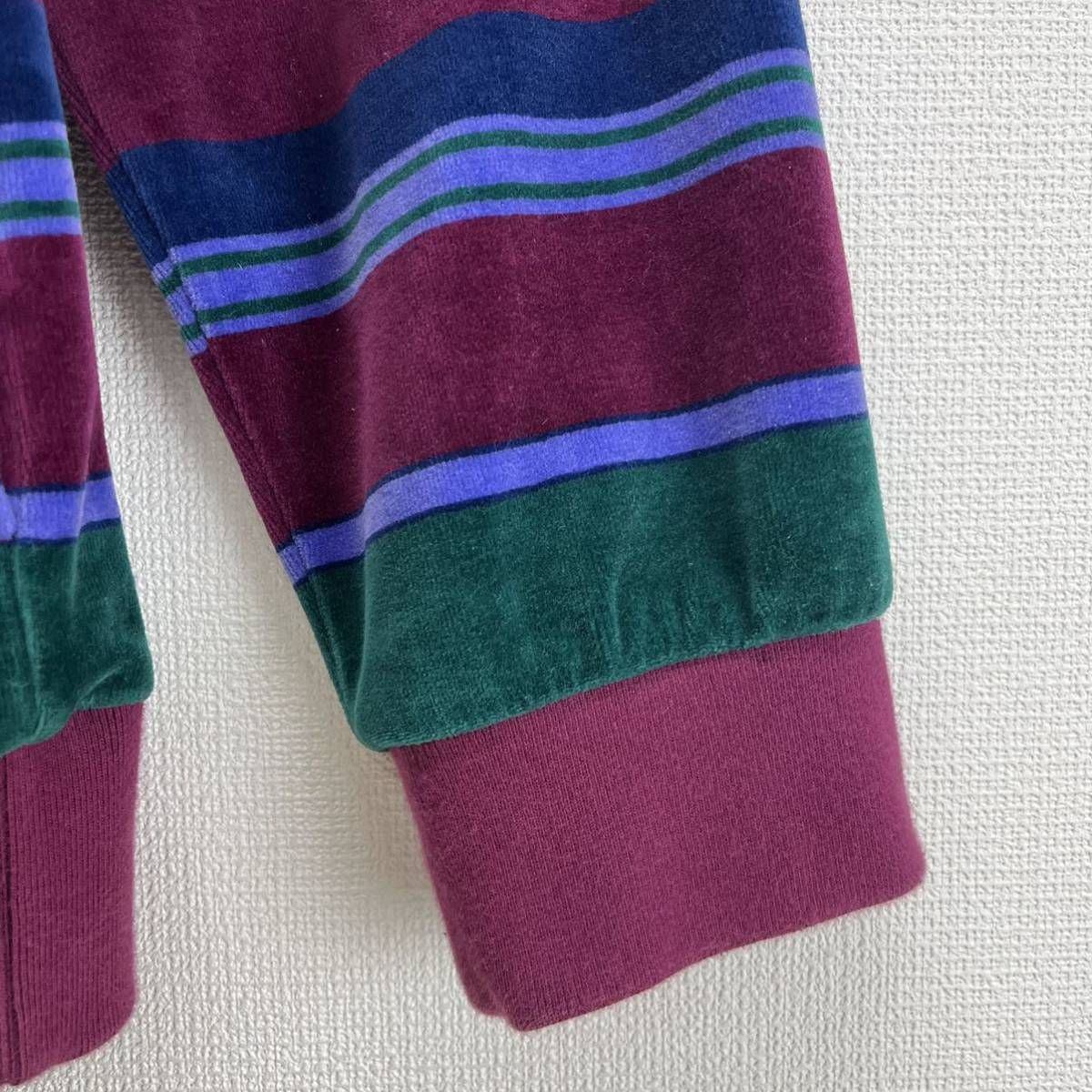 Supreme シュプリーム 20AW Stripe Velour Half Zip Pullover ベロア