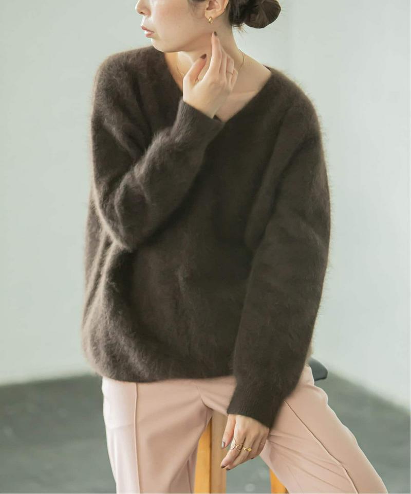 NOBLE(ノーブル)の「ラクーンニットVネックプルオーバー◇（NOBLE