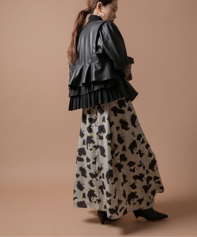 Eimee Law(エイミーロウ)の「バックフリルフェイクレザーライダース