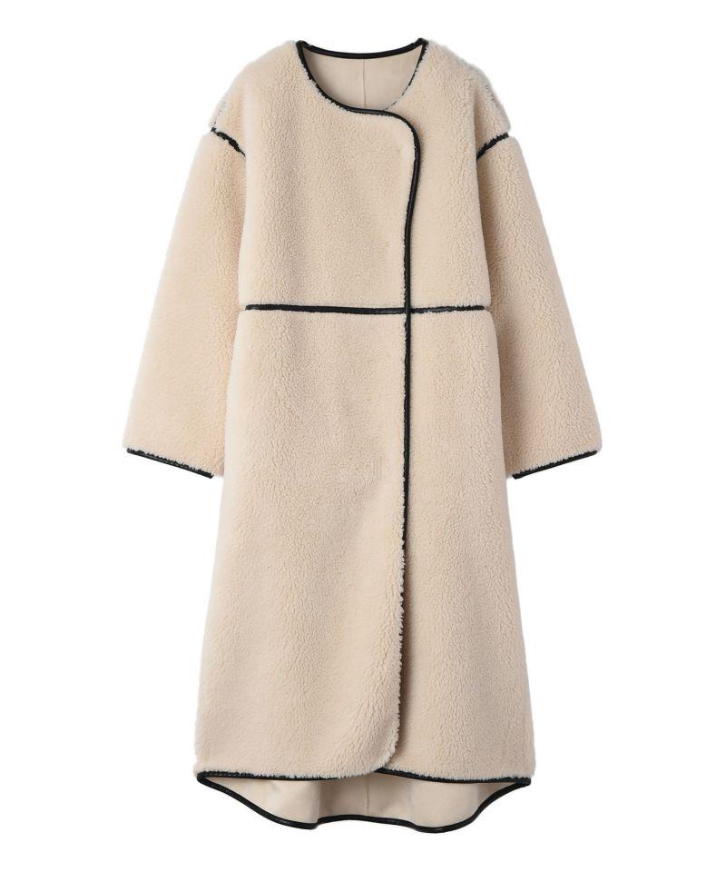 AKTE(アクテ)の「トリミングロングボアコート」 - PARTE