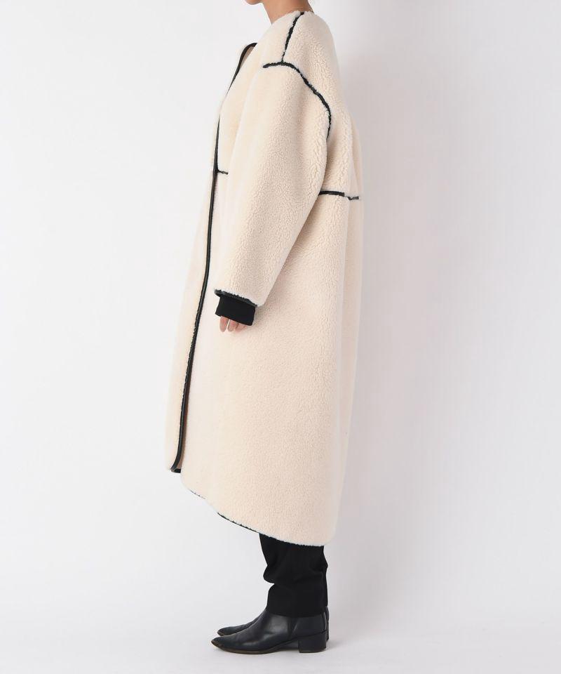 AKTE(アクテ)の「トリミングロングボアコート」 - PARTE