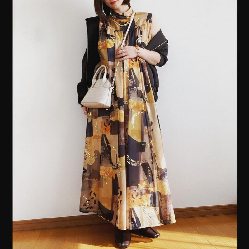 urumama / Ameri VINTAGE(アメリヴィンテージ)の「EMILIE GATHER DRESS