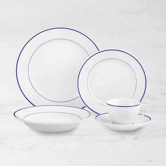 Apilco Tradition Blue-Banded Porcelain Dinnerware Sets | Williams