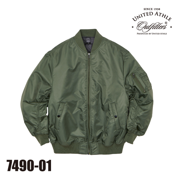 7490-01 タイプMA-1ジャケット（中綿入）（S～XL）☆United Athle