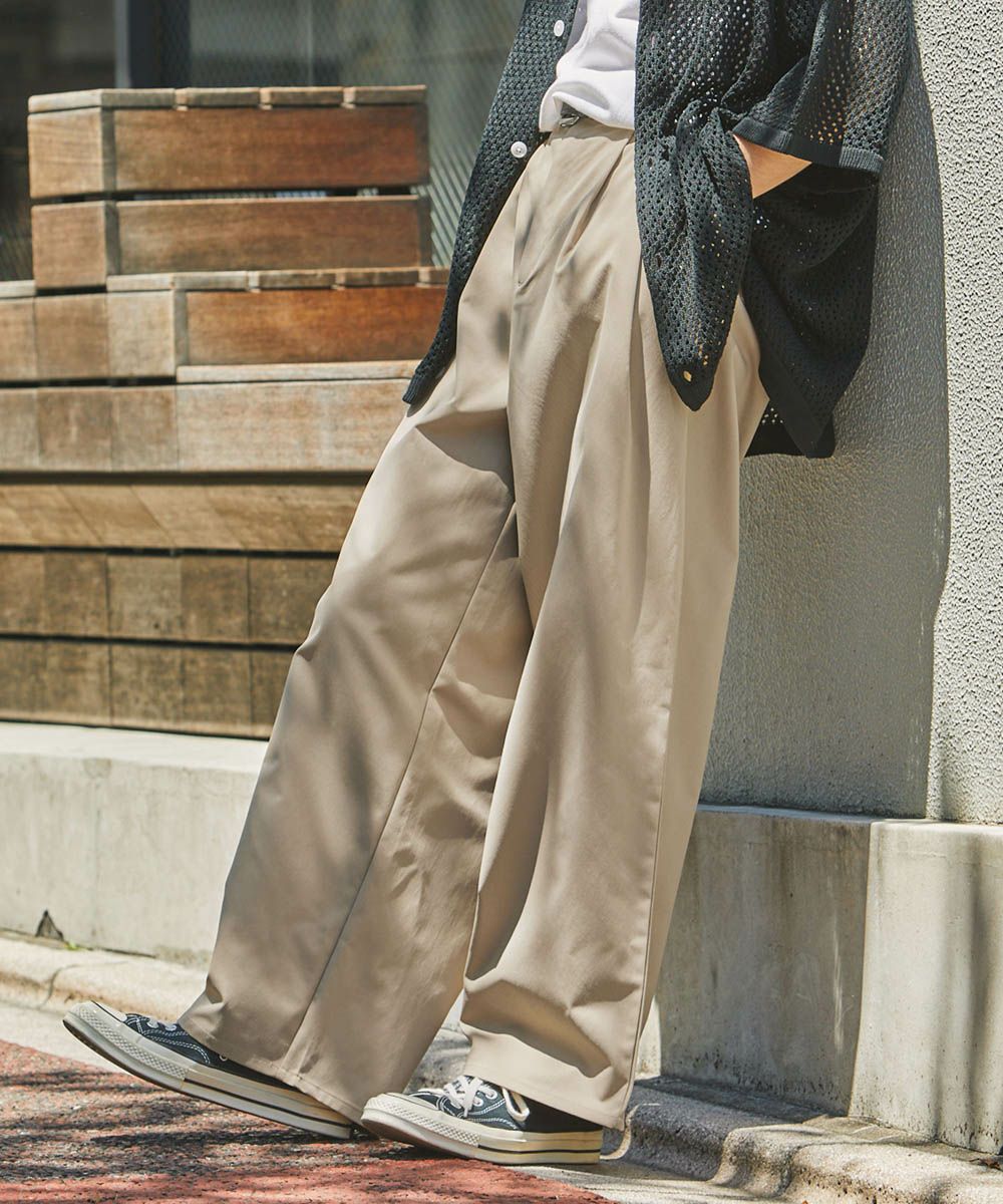 ソフトツイル2タックワイドバギーパンツ | ASTRONOMY