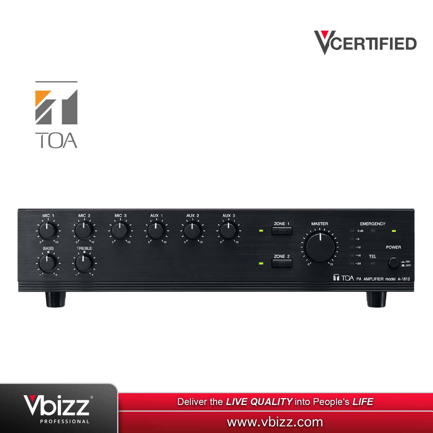 TOA A1812 120W Mixer Amplifier |