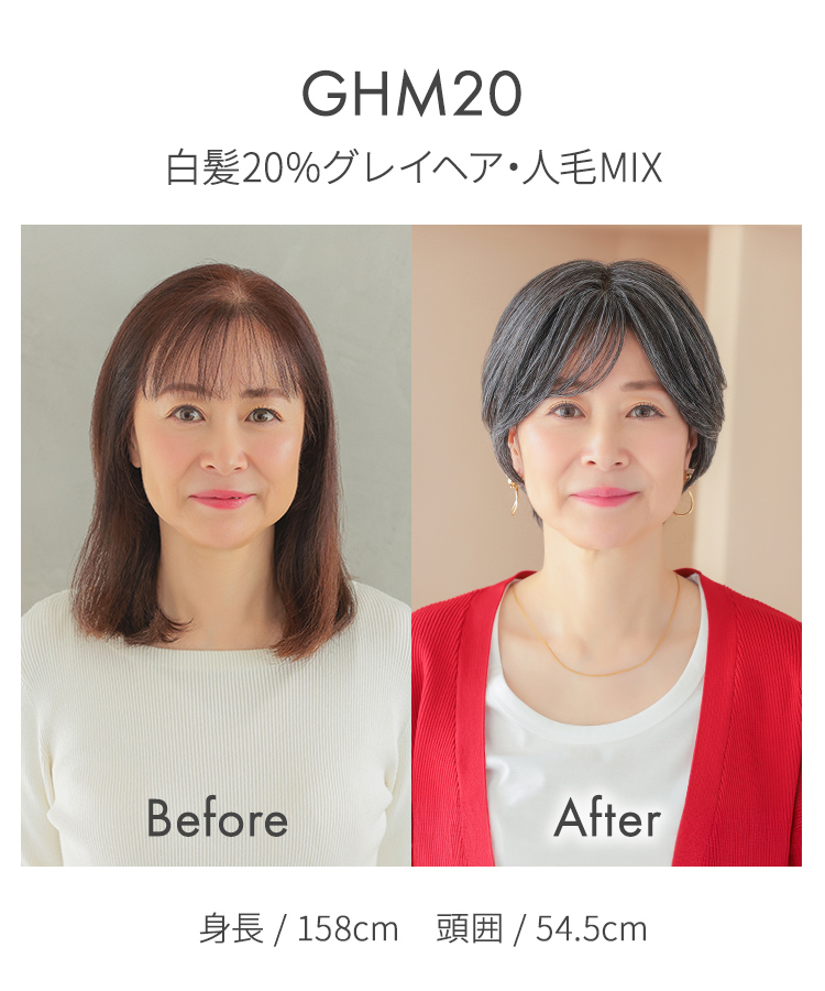 医療用ウィッグ ショート/ヴィーナス グレイヘア りんかすっきり