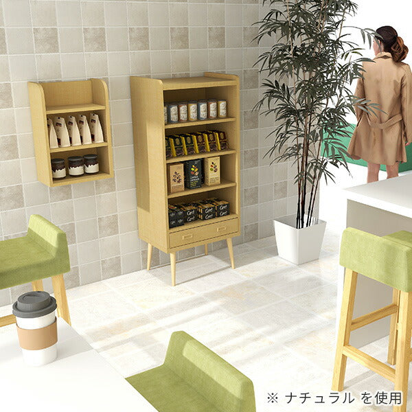 収納棚 モダンインテリア｜aster 600Hラック 木目｜0000a05626