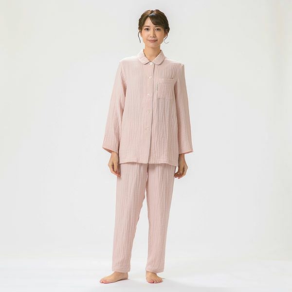 arakawa1886】 三重ガーゼ 無地 シームレス 婦人パジャマ | arakawa