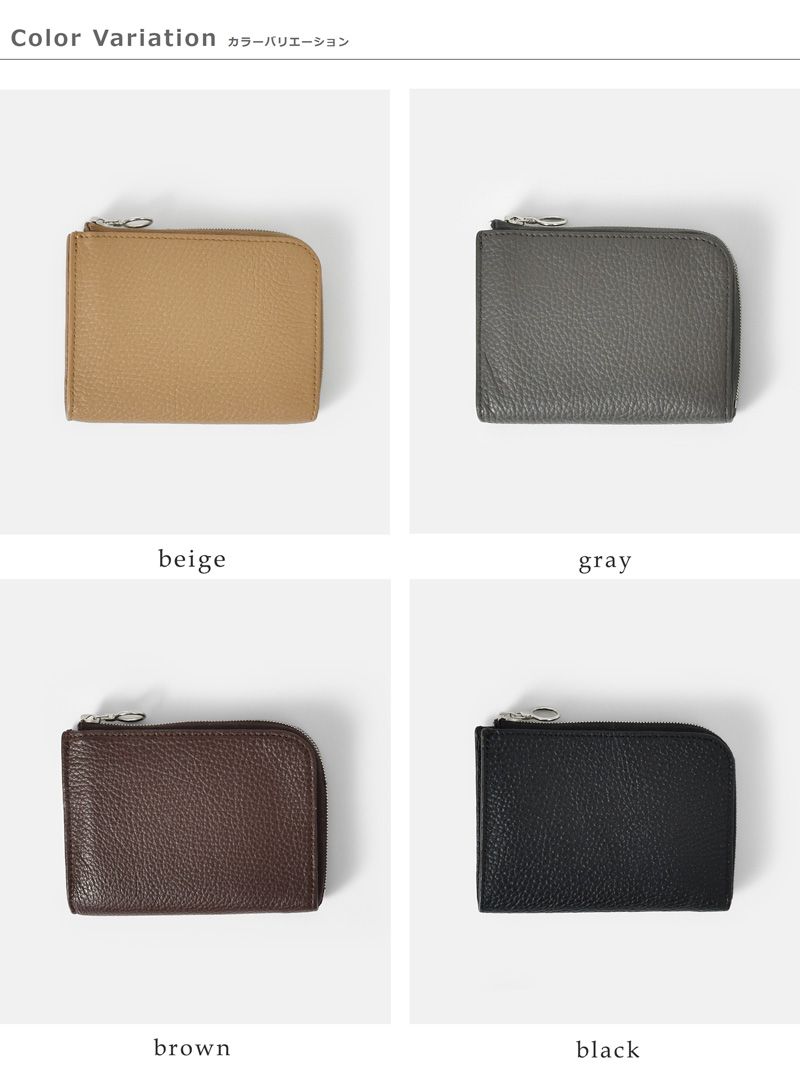 Aeta(アエタ)カウレザーL字ジップウォレット”WALLET typeB” pg16-tr