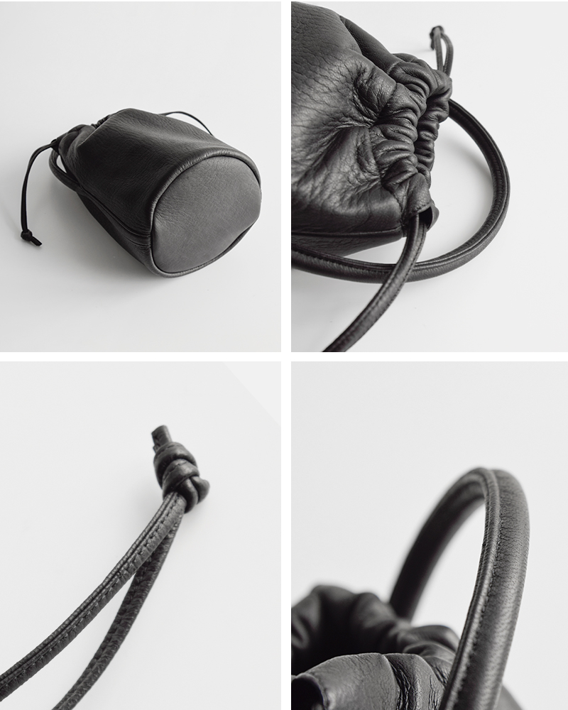 Aeta アエタ ディアレザー ハンドル ポーチ Sサイズ “DEER” da110-kk