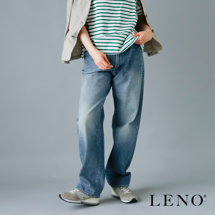40%OFF】LENO リノ ハイウエストフェードウォッシュジーンズ“KAY” leno