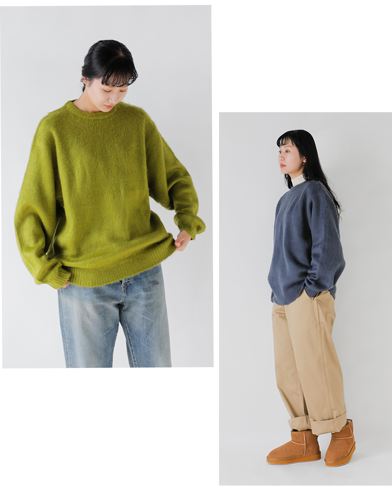 40%OFF】TOWN CRAFT タウンクラフト ソリッド シャギー カラー クルー