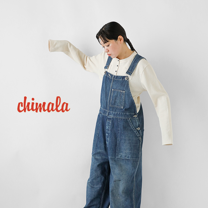 chimala チマラ アモスケイグ セルビッチ デニム オーバーオール cs40