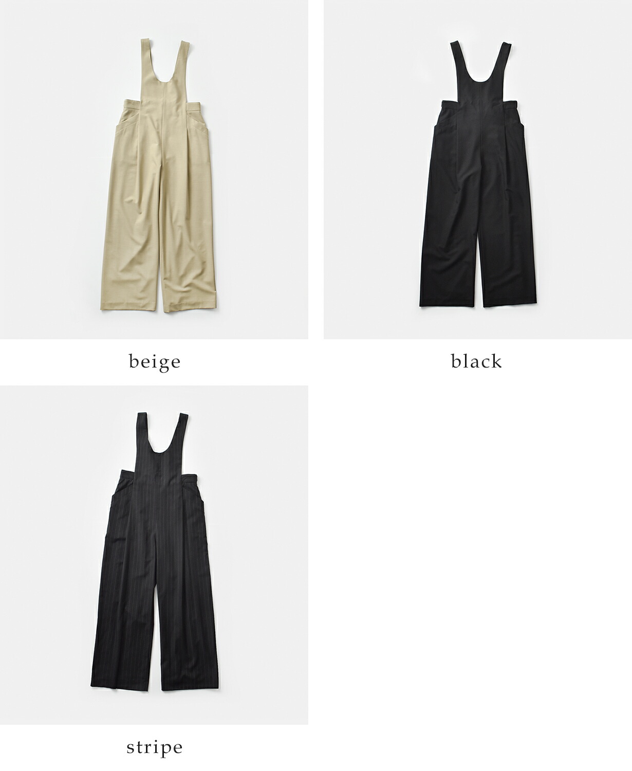 60%OFF】CLANE クラネ ディープ Uネック サロペット 18112-5122-kk