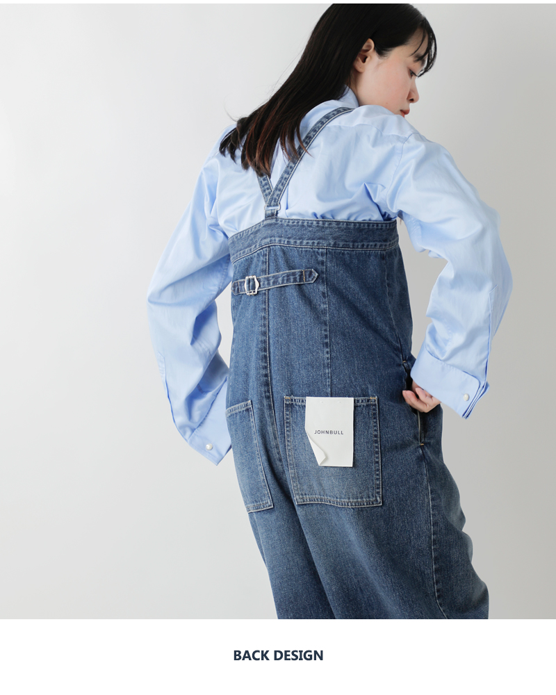 40%OFF】Johnbull ジョンブル コットン デニム タックベア サロペット