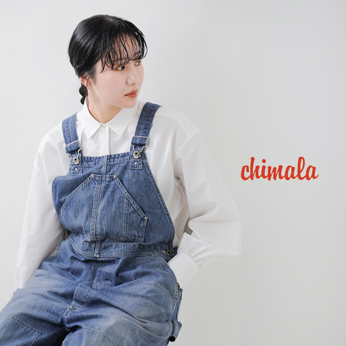 chimala チマラ ダブル幅デニム オーバーオール cs41-wp09 レディース