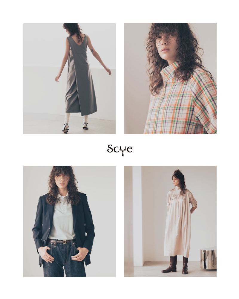 Scye サイ リネン キャンブリック タック ブラウス 60/1Linen Cambric