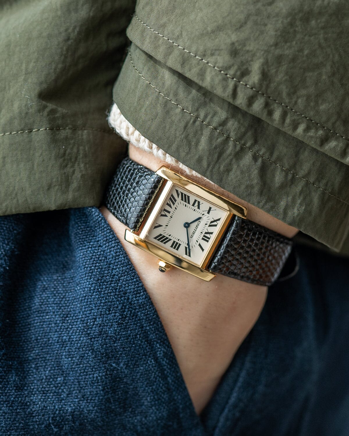 カルティエ タンクフランセーズ MM 1821 YG コンプリートサービス済み