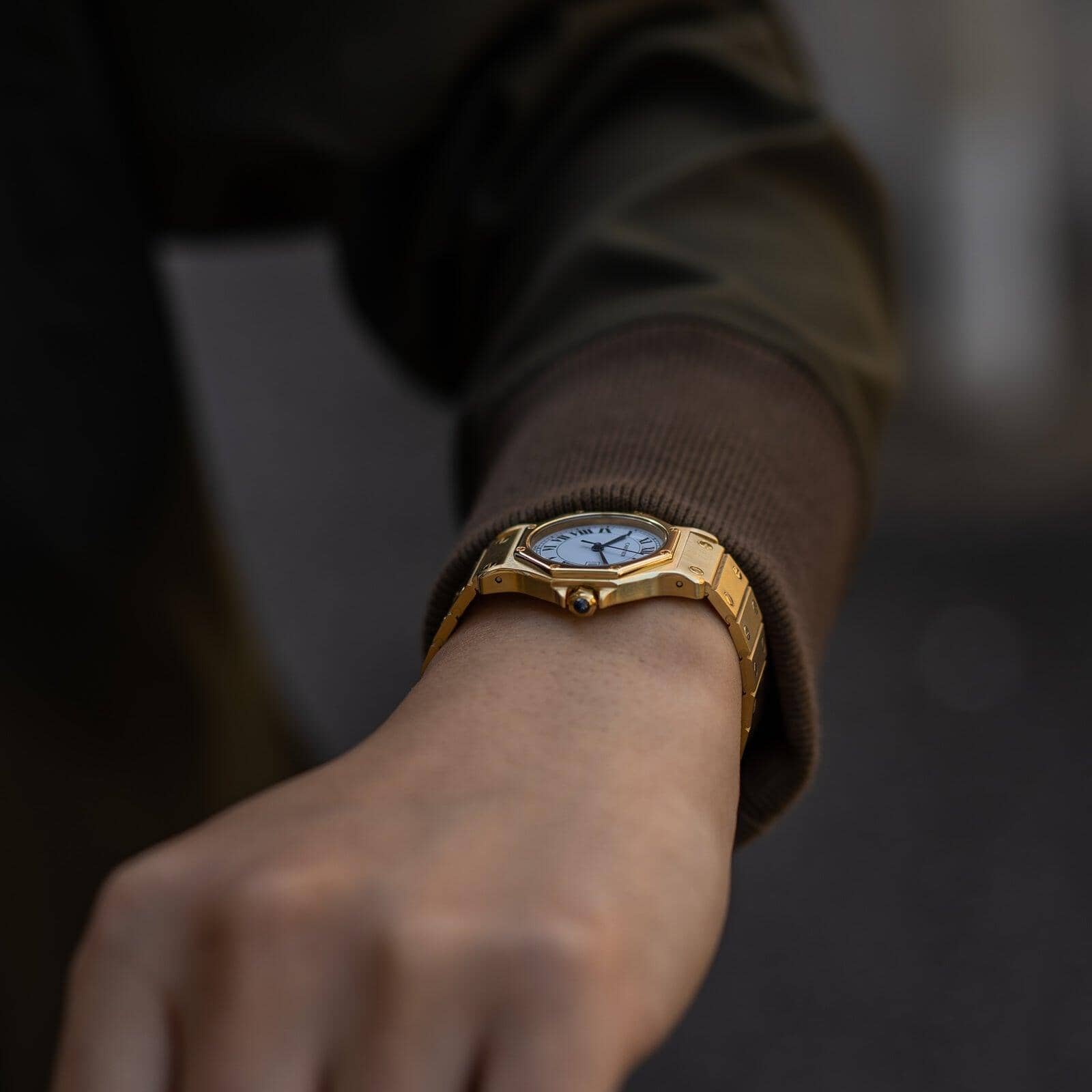 カルティエ サントスオクタゴン 18K イエローゴールド 自動巻き