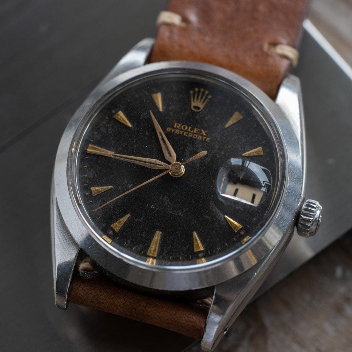 ロレックス オイスターデイト プレシジョン 6694 ブラック ミラー