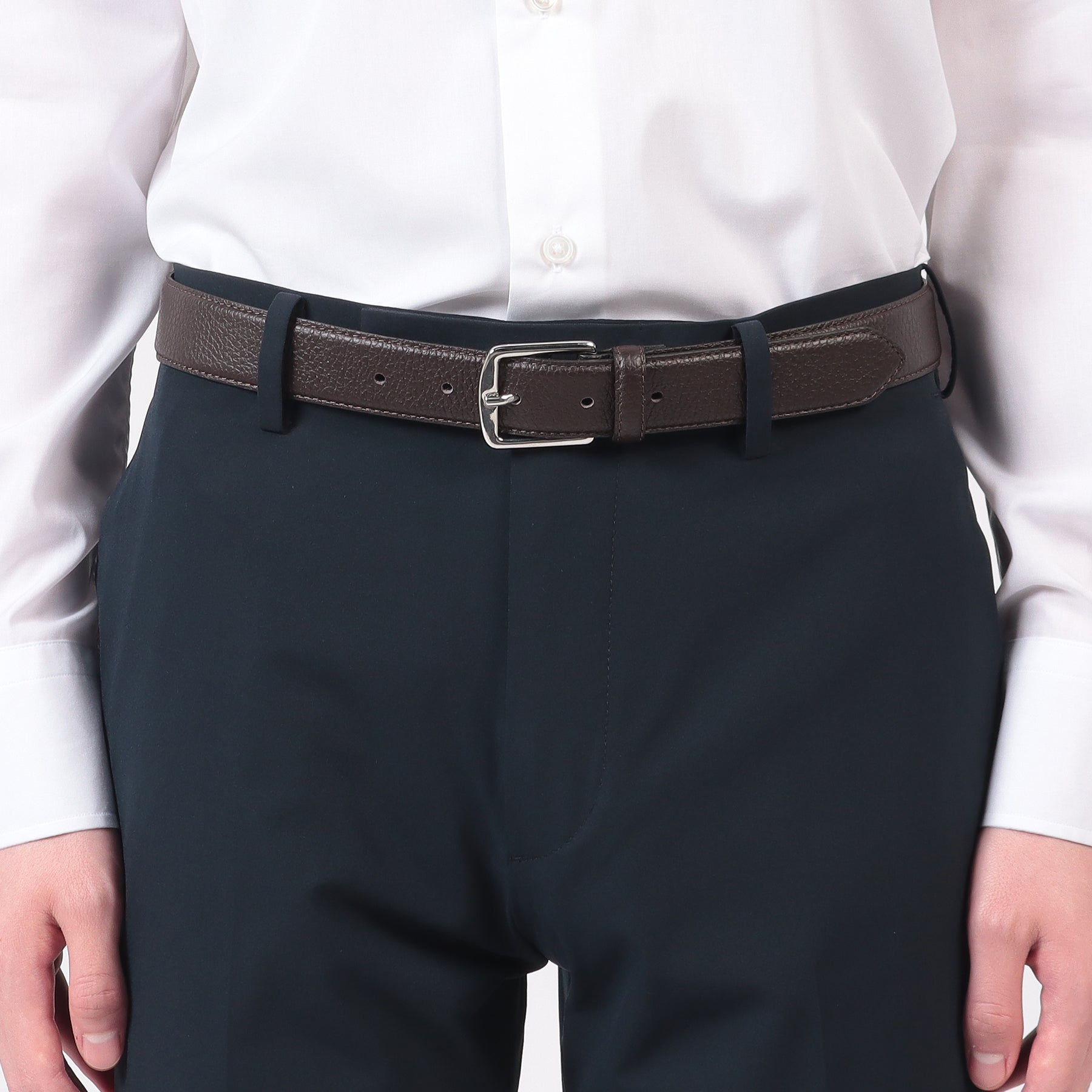 イタリア製 シボレザードレスベルト col.ブラウン - ARCODIO