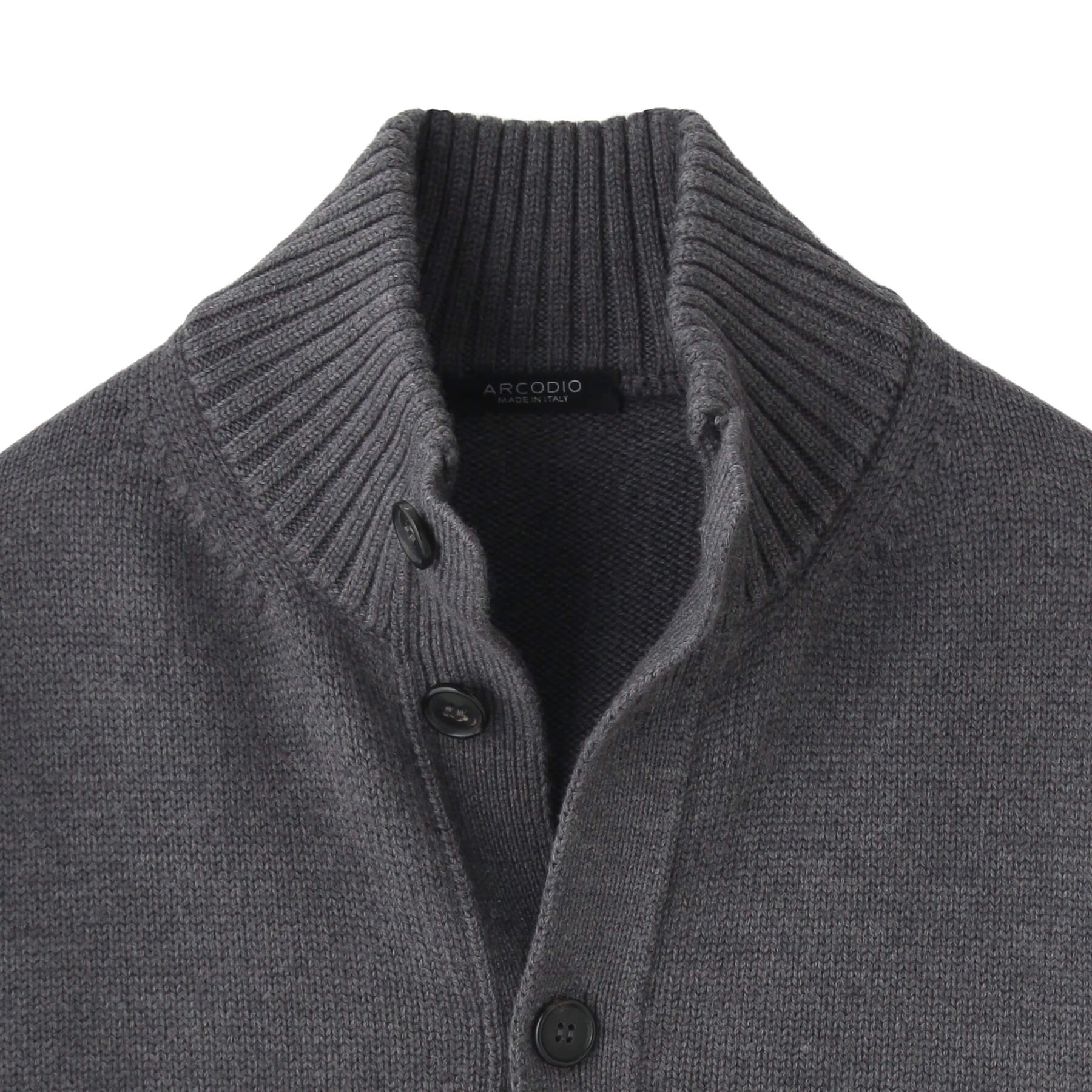 イタリア製 5G ドライバーズニット col.ミディアムグレー - ARCODIO