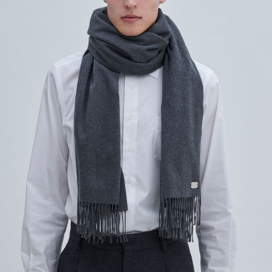 AVLDE シルク100％ストール col.グレー - ARCODIO