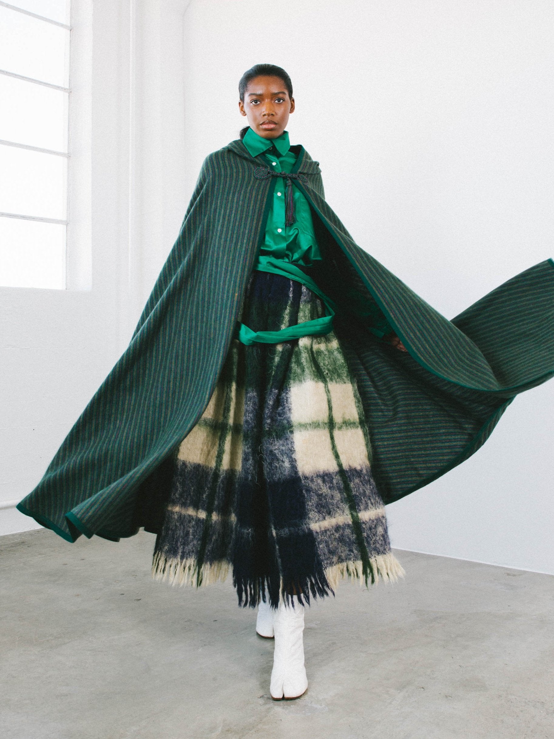 1976 Yves Saint Laurent Russian Collection Striped Cape