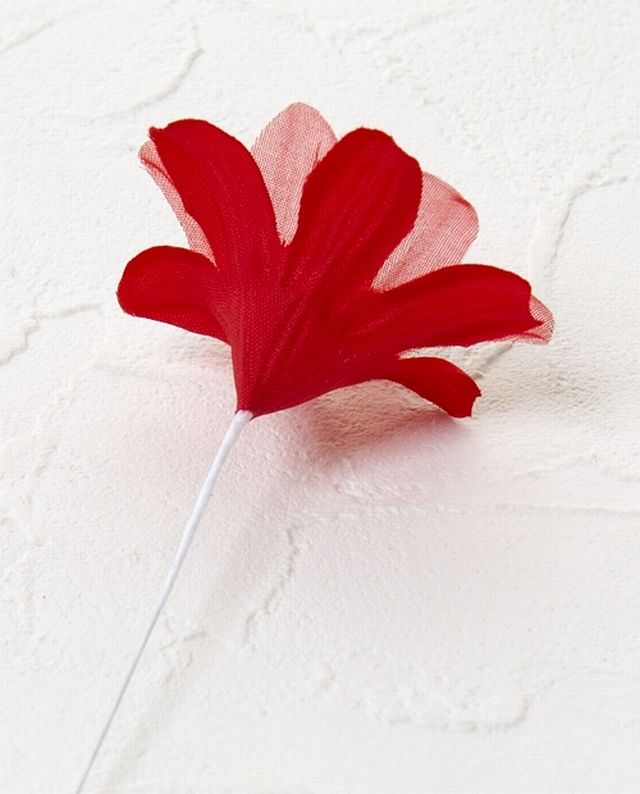 アートフラワーパーツ・染花 ・布花】シェリー／レッド 造花 アート