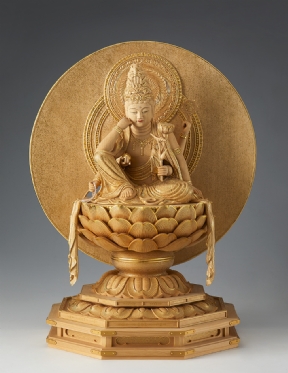 向吉悠睦『 如意輪観音(にょいりんかんのん)』 | 木・和紙作品 | 日経