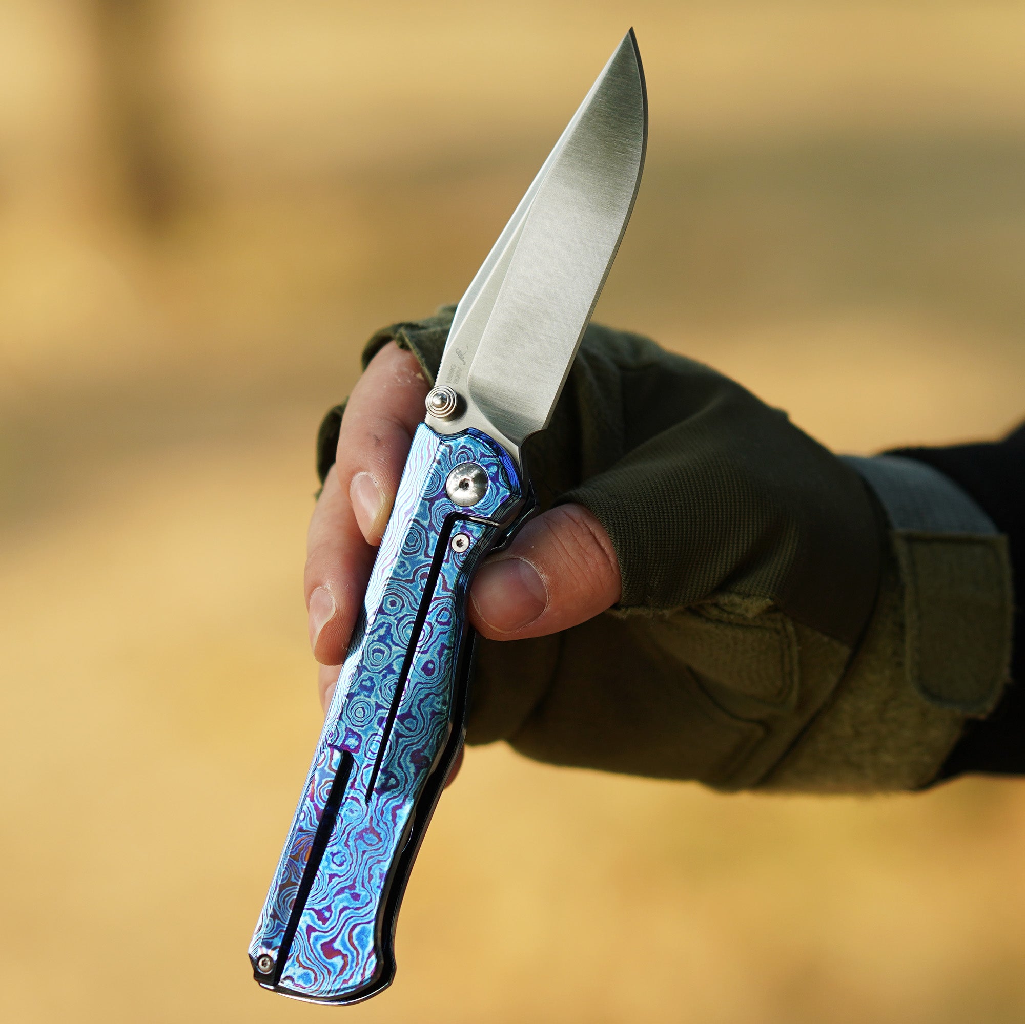 ArtisanCutlery Crusoe ATZ-1869G S90V Blade Titanium Damas