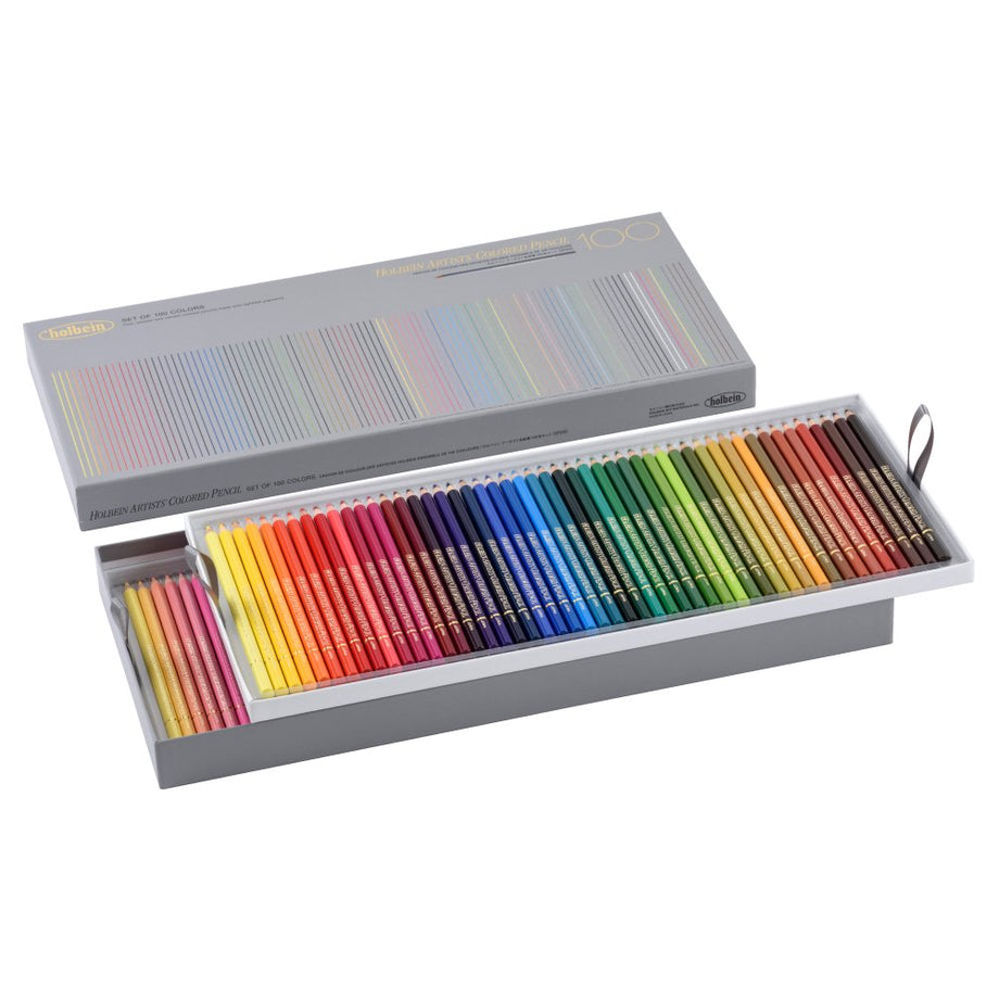 Holbein Artists Colored Pencils | 100 Color Set Paper Box OP940