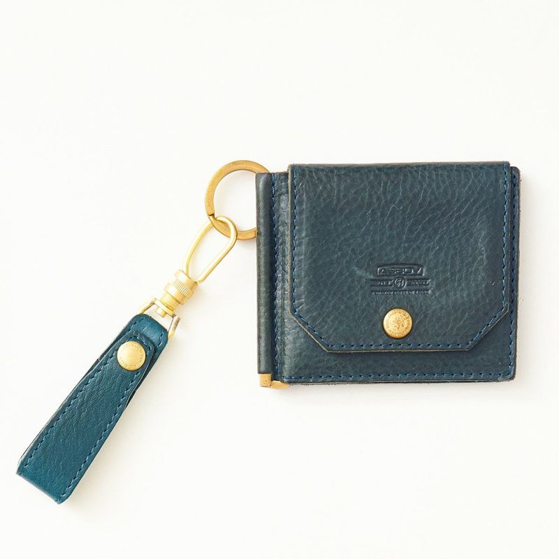 OILED SHRINK LEATHER MONEY CLIP/NAVYオイルドシュリンクレザー
