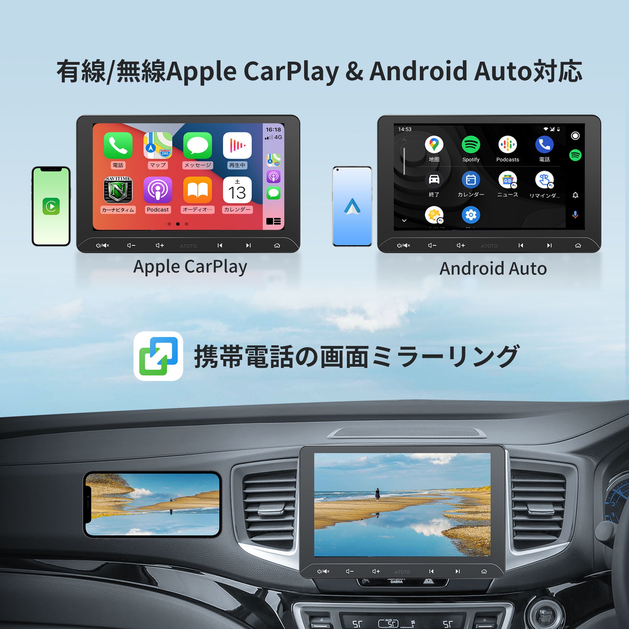 S8G2114MX 10.1インチ フルタッチ型 2DIN 4G+32G – ATOTO JP Store 公式店