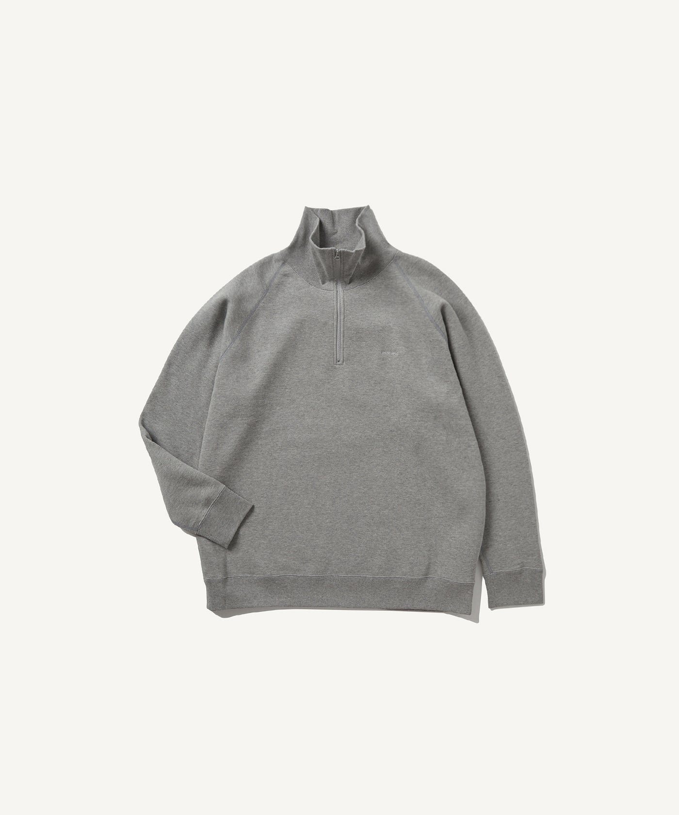 Recycled suvin urake | Half zip pullover | Top gray – ATONSTAPLeS