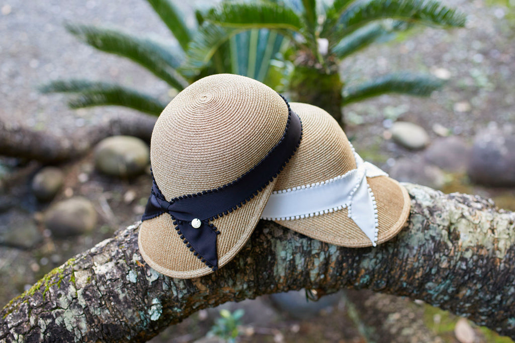 アシーナニューヨーク 麦わら帽子 リサコ ベージュリボン 美品 Athena