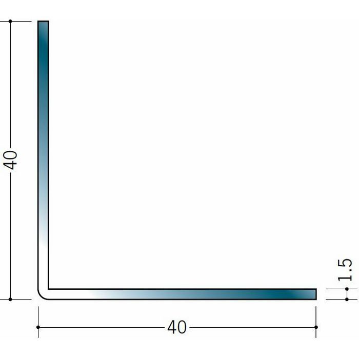 アングル ステンレス アングル1.5x40x40 H.L 3m 20038 創建【アウン