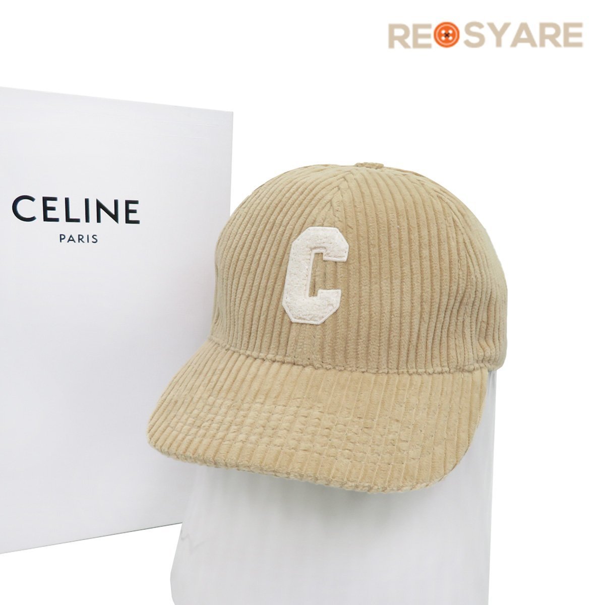 極美品 CELINE セリーヌ 2022-23AW 2AUA2214T Cロゴ イニシャル